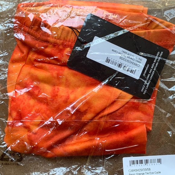 Orange Tie Dye Bike Shorts - Picture 3 of 3